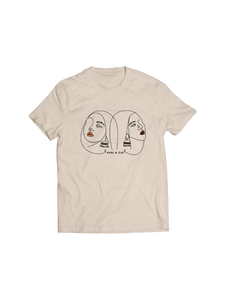 HANI AND ZUE: DUO (SAND) T-SHIRT