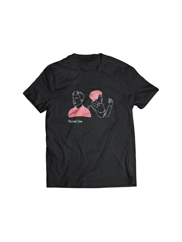 PASTEL LITE: ILLUSTRATION (BLACK) T-SHIRT