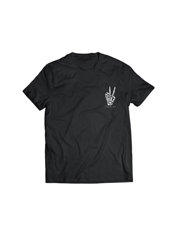 SECRETS: SKELETON PEACE POCKET T-SHIRT