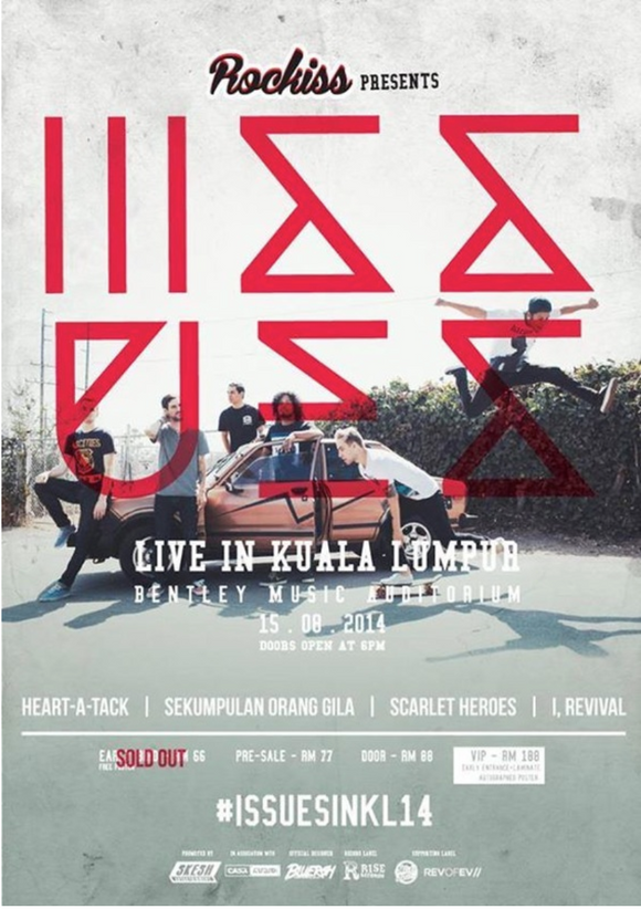 ROCKISS PRESENTS ISSUES (LIVE IN MALAYSIA 2014) POSTER